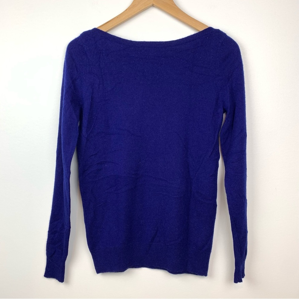 Cashmere Etam Sweater Pullover Cobalt Blue Sz Small Lovely Cashmere Quiet Luxury - Picture 3 of 11